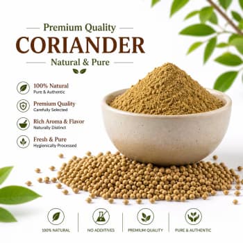 Freshly Ground Dhanya Powder 500g – Premium Coriander Spice for Strong Aroma, Natural Taste Enhancement in Daily Cooking