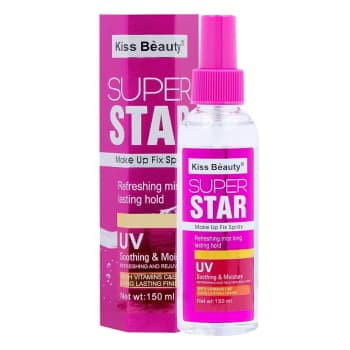 Kiss Beauty Super Star Makeup Fix Spray – 150ml Long-Lasting Setting Spray for Fresh, Smooth, and Hydrated Makeup Look, Ideal for Daily Use and Parties